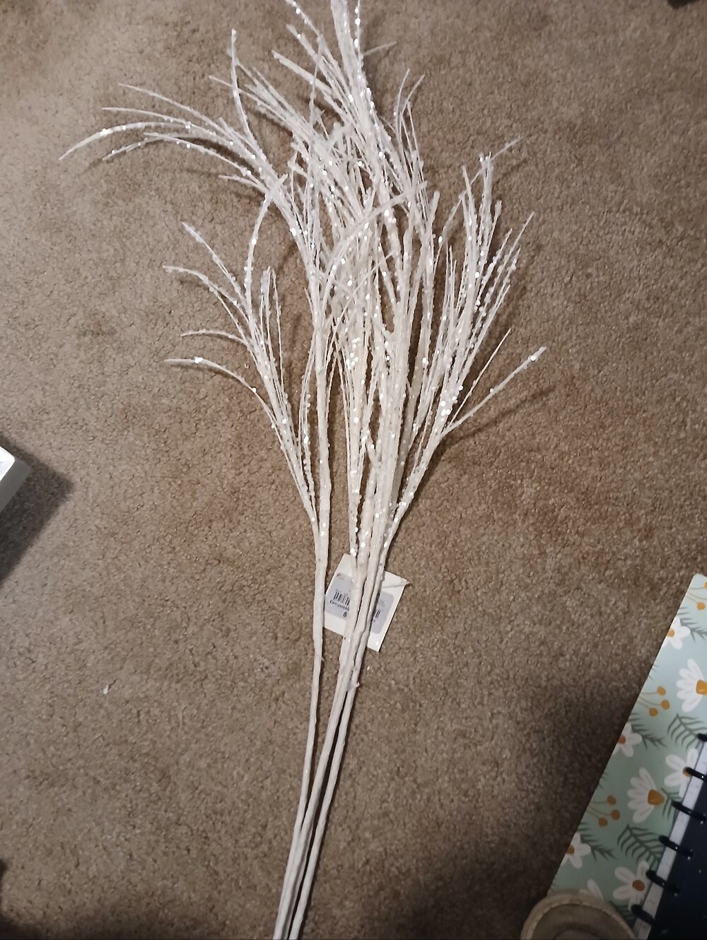 Sparkling White Decorative Branch Stem - Home Accents